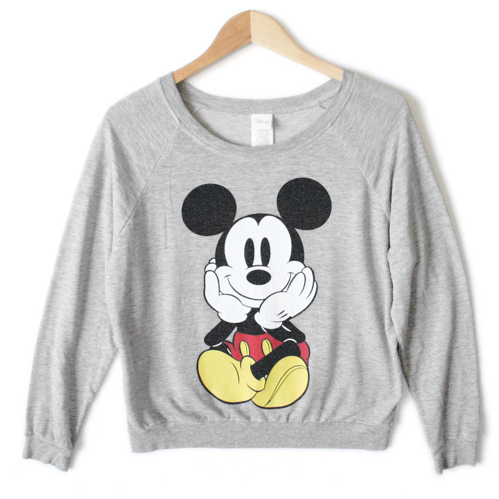 gray mickey mouse sweatshirt