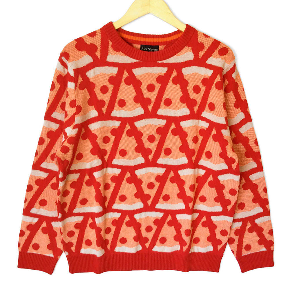 Alex Stevens Pepperoni Pizza Ugly Sweater - The Ugly ...
