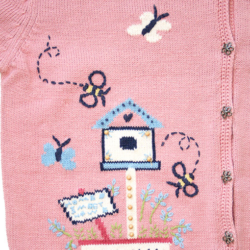"Birdhouse In Your Soul" Short Sleeve Tacky Ugly Sweater:Cardigan Women's Size Large (L)