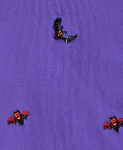 "Gone Batty" Purple Bat : Halloween Tacky Ugly Sweater Women's Size Small (S) 2