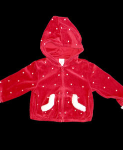 Gymboree "Mountain Cabin" Little Santa Tacky Ugly Zip Front Christmas Hoodie Size 3T