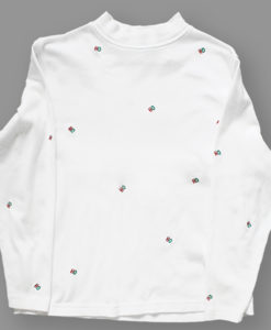 HO HO HO Mock Turtleneck to Wear Under Tacky Ugly Christmas Sweater Vest Women's Petite Large (PL) 2