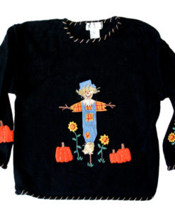 If I Only Had A Brain Too Tacky Ugly Scarecrow Fall Sweater Women's Size Large (L)