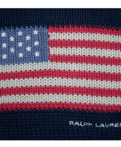 Ralph Lauren Fourth of July Independence Day Patriotic USA Flag Tacky Ugly Sweater Girls Size 7 (Small) S
