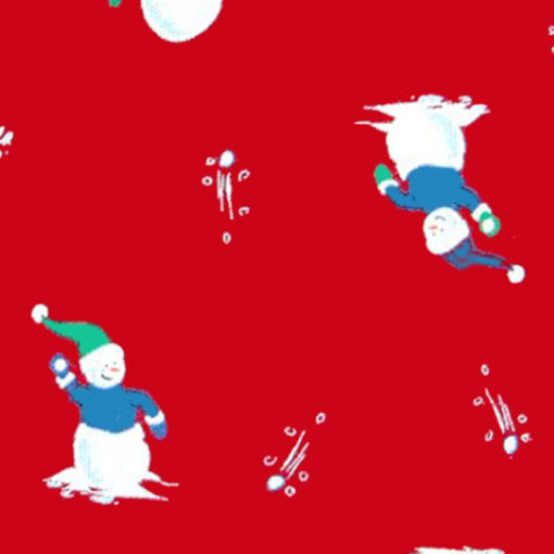 Red Snowmen Snowball Fight Mock Turtleneck to Wear Under Tacky Ugly Christmas Sweater Vest Women's L
