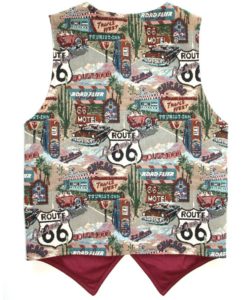 Route 66 Vintage Road Travel Theme Ugly Vest Women's Size Small (S):XS DIY Handmade