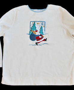 Santa's Sack Tacky Ugly Christmas Fleece:Sweatshirt Women's Plus Size 18W:20W (1X)