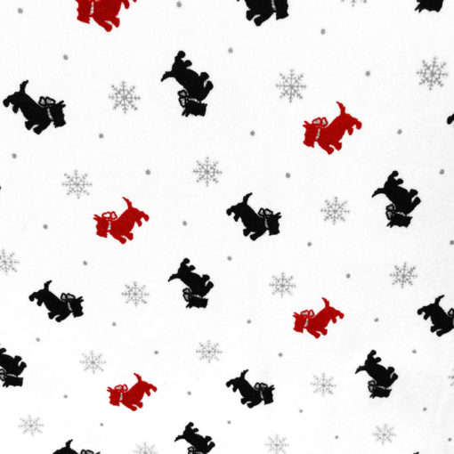 Scottie Dogs and Snowflakes Tacky Ugly Christmas Mock Turtleneck