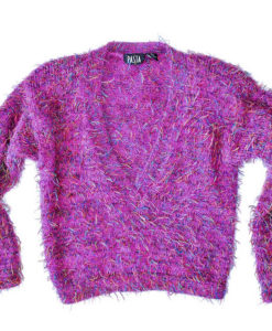 Shaggy Muppet Purple:Pink Hairy Ugly Sweater Women's Size Large (L)