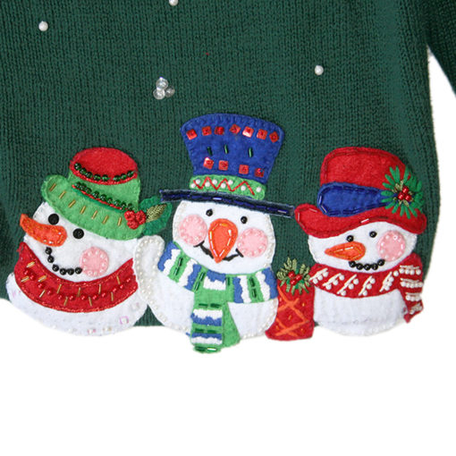 Snowmen Blobs Tacky Ugly Christmas Sweater - The Ugly Sweater Shop