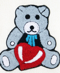 Teddy Bear With Heart Vintage 80s Tacky Ugly Sweater Women's Size Medium (M)