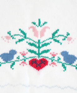 Vintage 80s Eddie Bauer Cross Stitch Bluebird Heart Tacky Ugly Sweater Women's Size Large (L) 2a
