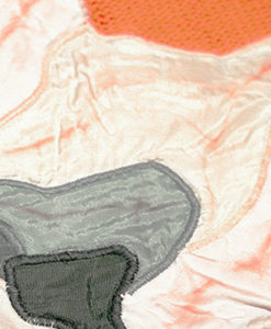 Vintage 80s Orange Batwing Rose Tacky Ugly Sweater Women's Size Medium:Large (M:L)