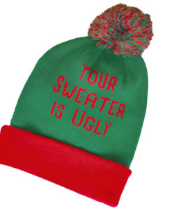 Your-Sweater-Is-Ugly-Green-Pom-Pom-Hat-Stocking-Cap