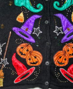Mr Hankey Ghosts & Elf Shoes Tacky Ugly Halloween Sweater Vest