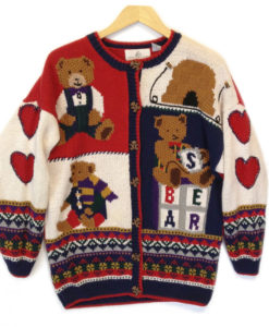 Teddy Bears Vintage 90s Chunky Tacky Ugly Sweater