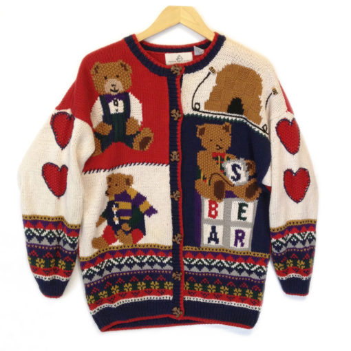 Teddy Bears Vintage 90s Chunky Tacky Ugly Sweater - The Ugly Sweater Shop