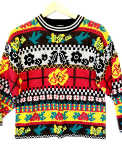 Trippy Bright Vintage 80s Acrylic Tacky Ugly Sweater