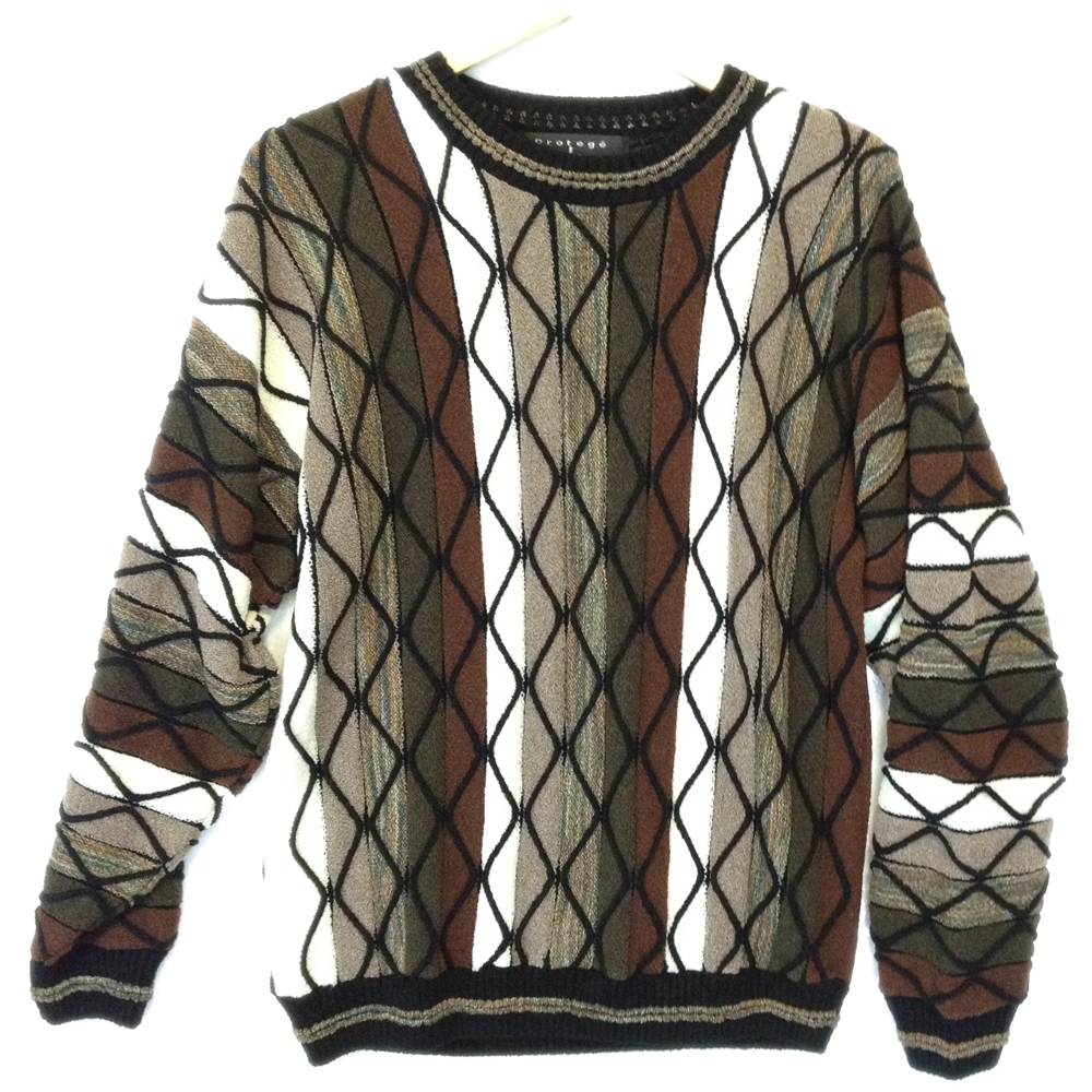 Vertical Zig Zag Tribal Textured Cosby Sweater - The Ugly Sweater Shop