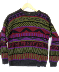 Vintage 80s Aztec Tribal Cosby Sweater