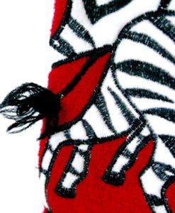 Black & White & Red All Over Tacky Ugly Zebra Vest