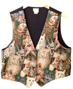 Cat Lady Tapestry Kitty Ugly Vest