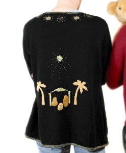 Chicken Nugget Baby Jesus Ugly Christmas Sweater