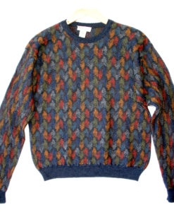 Colorful Feathers Cosby Style Ugly Sweater