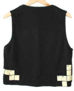 Crossword Puzzle Tacky Ugly Sweater Vest