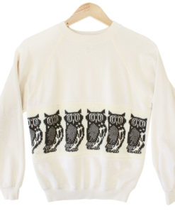 DIY Vintage 80s Owl Halfbreed Ugly Sweater / Sweatshirt