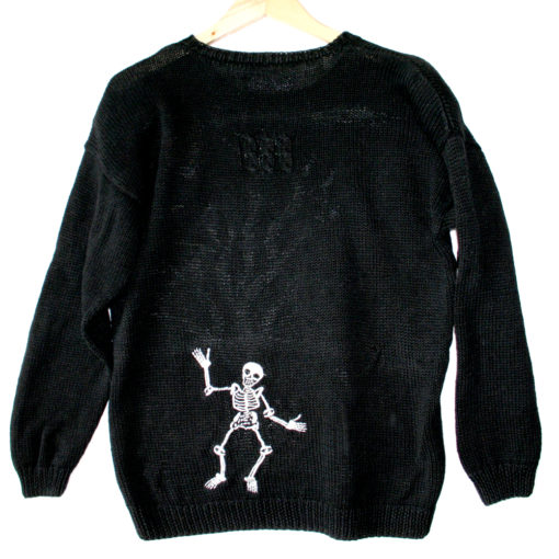 Dancing Skeletons Tacky Halloween Ugly Sweater