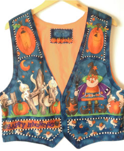 "Enter If You Dare" Tacky Ugly Halloween Vest