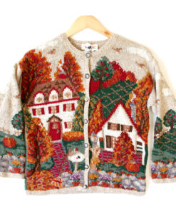 Houses & Harvest Tacky Thanksgiving Ugly Sweater