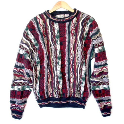 Bright Textured Multicolored Cosby Style Ugly Sweater - The Ugly ...