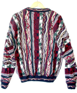 Bright Textured Multicolored Cosby Style Ugly Sweater