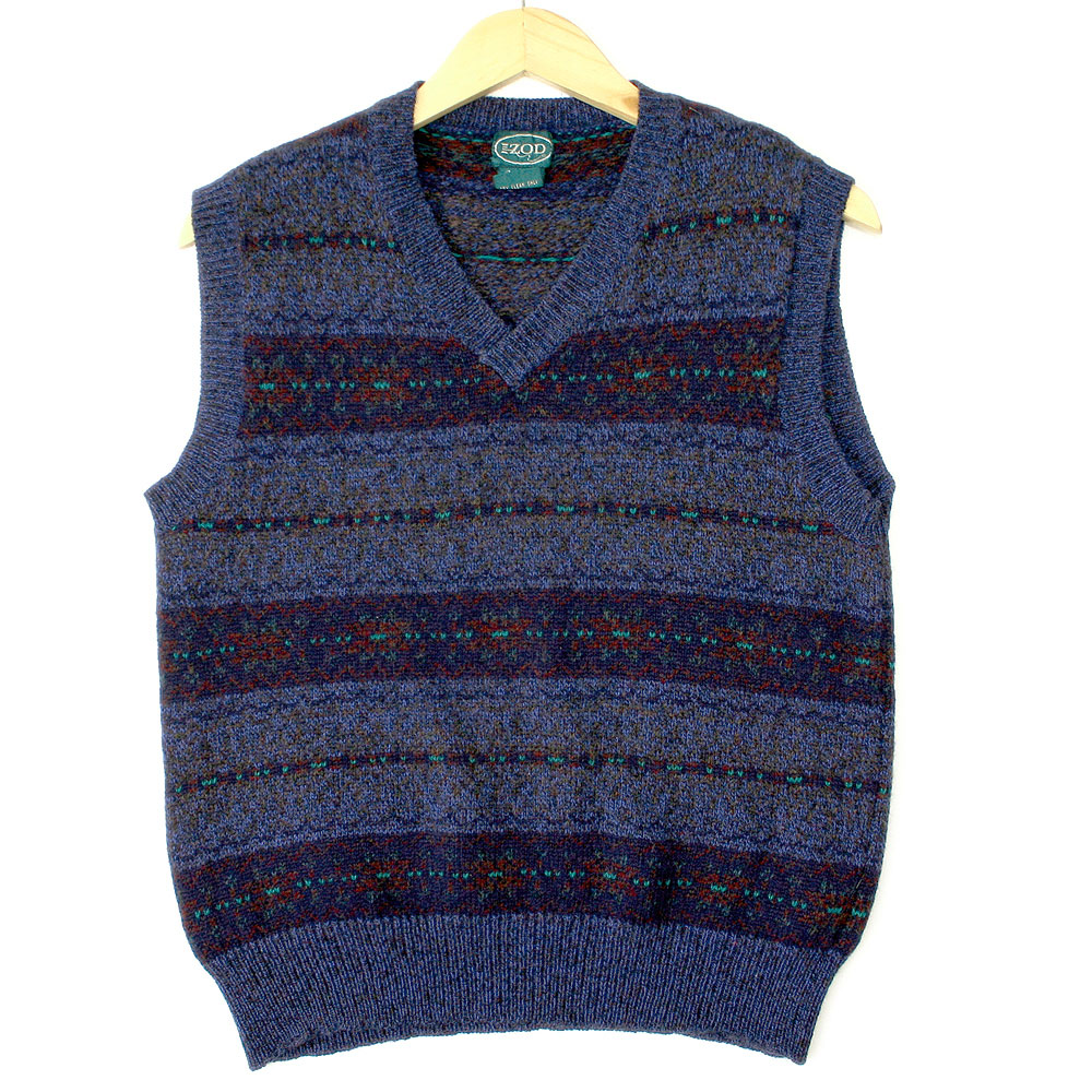 Izod Wool V-Neck Mens Ugly Vest - The Ugly Sweater Shop