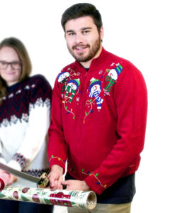 "Misplaced Snowmen Noses" Ugly Christmas Sweater