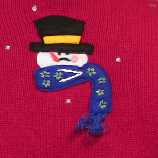 "Misplaced Snowmen Noses" Ugly Christmas Sweater