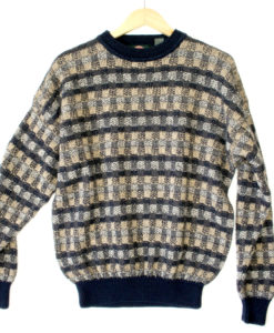 Navy & Tan Basketweave Cosby / Golf Ugly Sweater