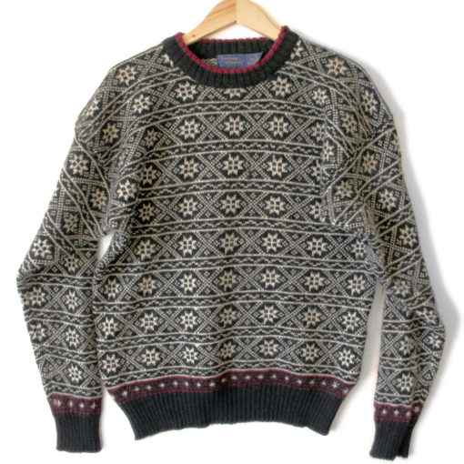 Nordic Snowflake Wool Ugly Ski / Christmas Sweater