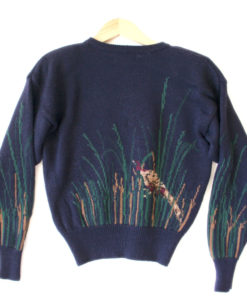 Pheasant Hunting Women's Wool Ugly Sweater