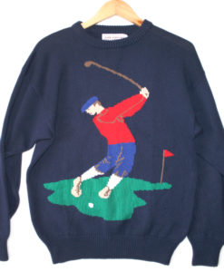 "Pigeon Toes" Mens Tacky Ugly Golf Sweater