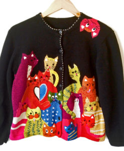 "Pile 'O Kitties" Crazy Cat Lady Tacky Ugly Sweater