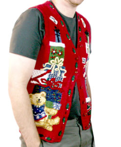 Piles of Presents Tacky Ugly Christmas Sweater Vest