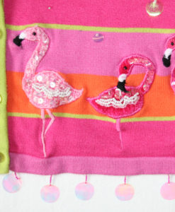 Pink Flamingos & Bling Tacky Ugly Sweater