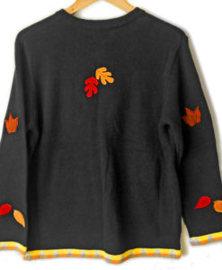 Quacker Factory "Autumn Greetings" Thanksgiving Ugly Sweater - New!