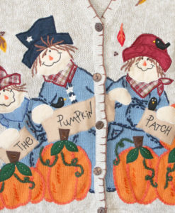 Scarecrow and Pumpkins Ugly Fall / Halloween / Thanksgiving Vest
