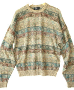 Textured Squares Olive Green Cosby : Golf Sweater