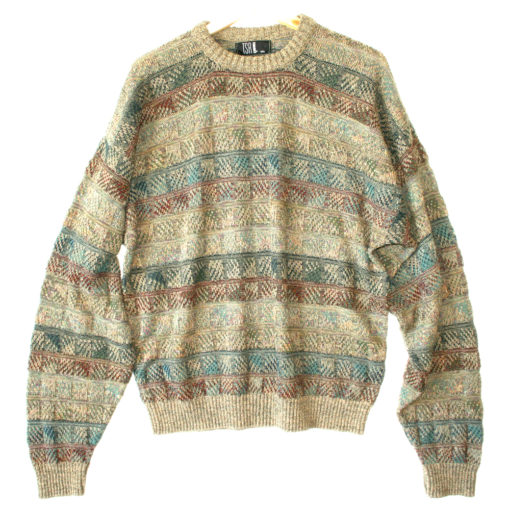 Textured Squares Olive Green Cosby / Golf Sweater - The Ugly Sweater Shop