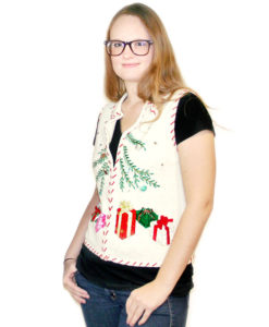 Tree and Gifts Lightweight Tacky Ugly Christmas Sweater Vest